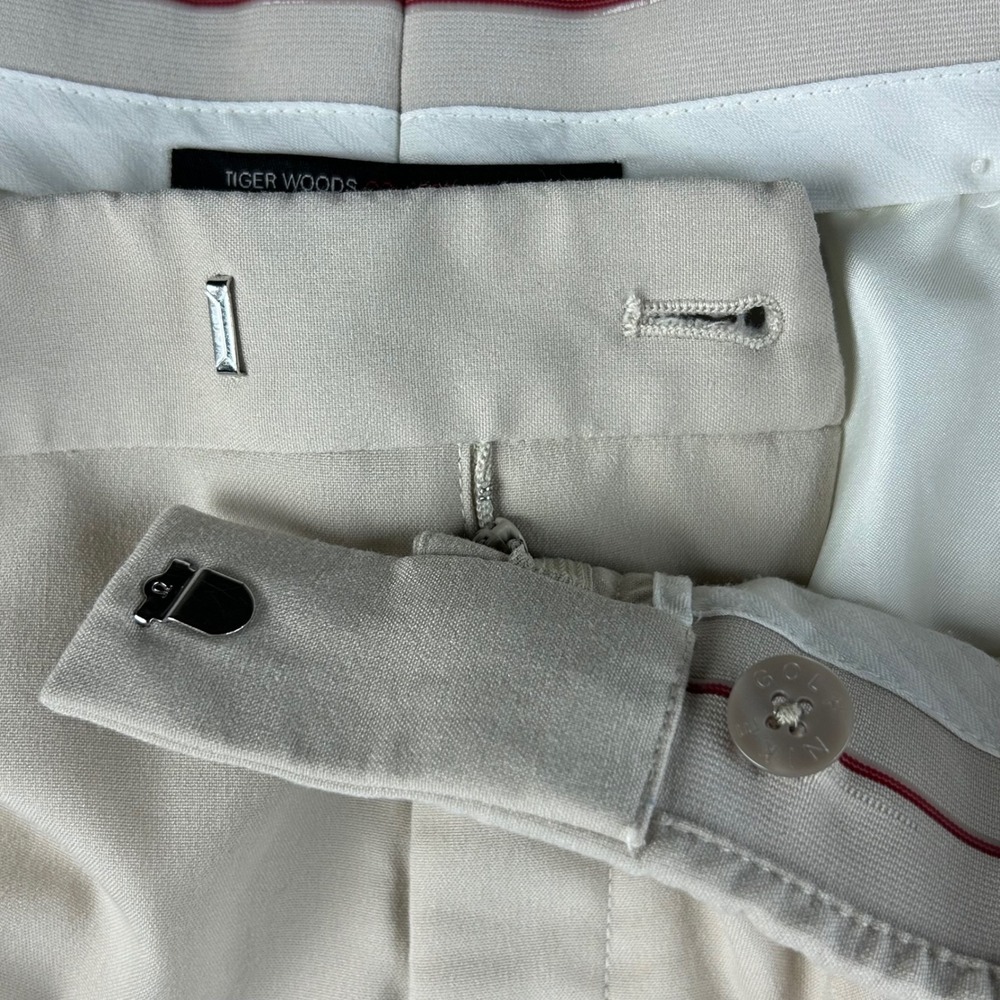 Tiger Woods Collection Golf Pants Mens 40x30 Beige Flat Front Stretch 229980-245 - Picture 4 of 16
